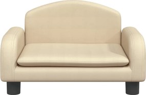 vidaXL Κρεβάτι Σκύλου Κρεμ 50 x 40 x 30 εκ. Υφασμάτινο