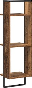 vidaXL Ράφι Τοίχου Επιτοίχιο Παλιό Ξύλο 30 x 25 x 100 cm