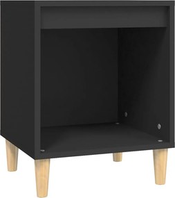 vidaXL Κομοδίνα 2 τεμ. Μαύρα 40 x 35 x 50 εκ.