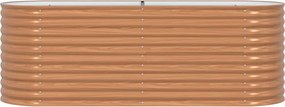 vidaXL Ανεβασμένο Κρεβάτι Καφέ 240 x 80 x 81 cm Ατσάλι