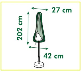 Nature Κάλυμμα Προστατευτικό για Ίσιες Ομπρέλες 202 x 42 x 27 εκ.