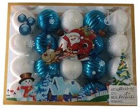 Σετ Χριστουγεννιάτικες μπάλες - 4cm - 20pcs - 023452