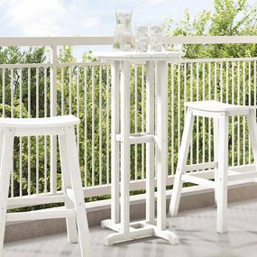 vidaXL Τραπέζι μπαρ Λευκό 55 x 55 x 107 cm HDPE