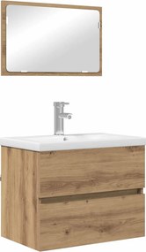 vidaXL Σετ Επίπλων Μπάνιου 3 τεμ. Artisan Oak Επεξεργασμένο Ξύλο