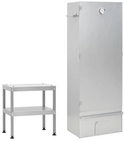 vidaXL Φούρνος Μπάρμπεκιου με Τραπέζι από Γαλβανισμένο Ατσάλι