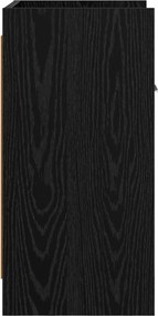 vidaXL Κομοδίνα Μαύρη Δρυς 40 x 30 x 60 cm Επεξεργασμένο Ξύλο