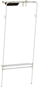 Κρεμάστρα Δαπέδου Lean On Me 5250 78x32x182cm Brass-White Umage Steel,Artificial Leather
