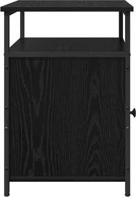 vidaXL Κομοδίνο Μαύρη δρυς Επεξεργασμένο ξύλο
