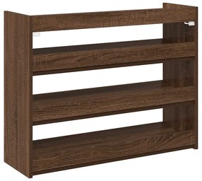 Ράφι παπουτσιών καφέ δρυς 80x25x62 cm Κατασκευασμένο ξύλο - Καφέ