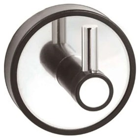 Άγκιστρο Μπάνιου Μονό Optimo 6209 5,2x5,5x6cm Black-Chrome Karag Stainless Steel