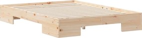 vidaXL Σκελετός Κρεβατιού Καφέ 140 x 190 cm