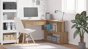 vidaXL Γραφείο Γωνιακό Τεχνίτης Δρυς 200,5x50x76 εκ Επεξεργασμένο Ξύλο