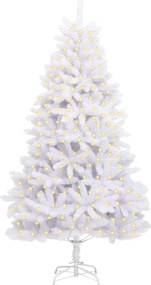 vidaXL Τεχνητό Χριστουγεννιάτικο Δέντρο Λευκό 210 cm PVC και Μέταλλο