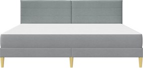 vidaXL Σκελετός Κρεβατιού Ανοιχτό γκρι 200 x 200 cm Πολυεστέρας