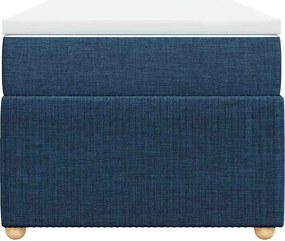 vidaXL Κρεβάτι Boxspring με Στρώμα Μπλε 100 x 200 εκ. Υφασμάτινο