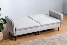 Καναπές 3θέσιος κρεβάτι PWF-0179 με ύφασμα κρεμ 202x82x83εκ - Ύφασμα - 071-000454