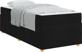vidaXL Σκελετός Κρεβατιού με στρώμα Μαύρο 100 x 200 cm ύφασμα