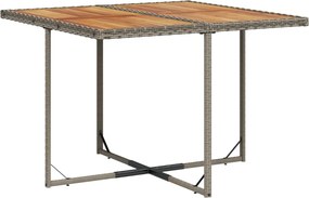 vidaXL Σετ Τραπεζαρίας Κήπου 5 τεμ. Γκρι Συνθ. Ρατάν με Μαξιλάρια