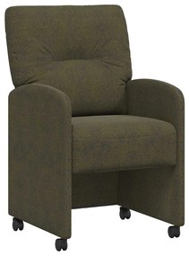 vidaXL Καρέκλες Φαγητού με Ρόδες με τροχούς 2 pcs Στρατιωτικό πράσινο