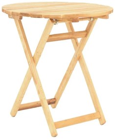Τραπέζι Letna πτυσσόμενο μασίφ ξύλο οξιάς σε φυσική απόχρωση Φ70x75 εκ. 70x70x75 εκ.