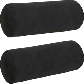 vidaXL Μαξιλάρια Στήριγμα 2 pcs Μαύρο Ø 15 x 40 εκ