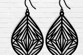 Σετ των 3 Intra απο ξύλο plywood 3mm-4mm πάχος - Σκουλαρίκι Laser Cut File, Σκουλαρίκι  Δίασταση 3x3 cm INTRAFABR-109952077