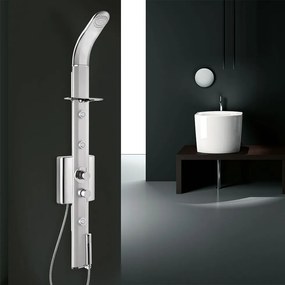 Dolce Vita SG Chrome Στήλη Nτους-Υδρομασάζ Από Mασίφ Αλουμίνιο 3 εξόδων, 145 εκ.