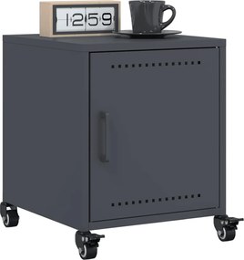 vidaXL Κομοδίνα 2 τεμ. Ανθρακί 36x39x43,5 εκ. από Χάλυβα