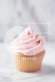 Intra Συλλεκτικό Ξύλινο Παζλ Plywood  4mm - Νόστιμο Cupcake Pink Frosted Σε Ξύλινο Κουτί - Διαστάσεις: 10x10 cm – 25 κομμάτια