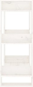 vidaXL Βιβλιοθήκη/Διαχωριστικό Χώρου Λευκό 60x35x91 εκ. Μασίφ Πεύκο