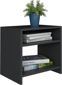 vidaXL Κομοδίνα 2 τεμ. Μαύρα 40 x 30 x 40 εκ. από Επεξ. Ξύλο