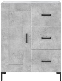vidaXL Ντουλάπι Γκρι Σκυροδέματος 69,5x34x90 εκ. Επεξεργασμένο Ξύλο