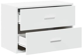 vidaXL Ντουλάπι με 2συρτάρια Λευκό 60x31x40cm Ξύλινο μηχανουργικό ξύλο