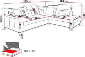 Γωνιακός καναπές Baltico III Mini-Δεξιά-Gkri