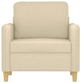 vidaXL Πολυθρόνα Κρεμ 60 εκ. Υφασμάτινη