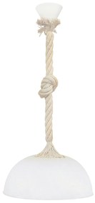 Φωτιστικό Οροφής Μονόφωτο Heronia Macrame Sfera/30 31-1058 Rope/White