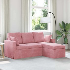 vidaXL Καναπές Ροζ 178 x 134 x 80 εκ Βελούδο