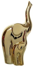 Διακοσμητικά Ελεφαντάκια Κεραμικά Χρυσά Art Et Lumiere 16x9x24εκ. 04195