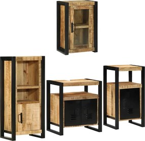 vidaXL Σετ Επίπλων Μπάνιου 4 τμχ. Καφέ 55 x 35 x 60 εκ.