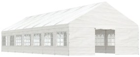 vidaXL Κιόσκι με Τέντα Λευκό 15,61 x 5,88 x 3,75 μ. από Πολυαιθυλένιο