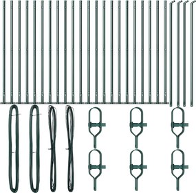 vidaXL Στύλος Περιφράξεων 26 pcs Γκρι 3,2 x 3,2 x 70 εκ