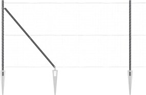 vidaXL Στύλος Περιφράξεων 26 pcs Γκρι 3,2 x 3,2 x 205 εκ