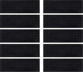 vidaXL Πατάκια Σκάλας 10 τεμ. 25 x 75 εκ. από Καουτσούκ