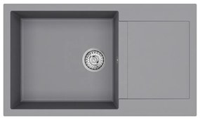 Helika Tesa SQT 104 Ένθετος Γρανιτένιος Νεροχύτης Μ86xΠ50cm Γκρί