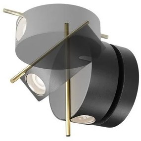 Απλίκα Φωτιστικό Τοίχου LED 3W Περιστρεφόμενο Nuance Maytoni-MOD180WL-L4B3K1-Μαύρο-Χρυσό MOD180WL-L4B3K1