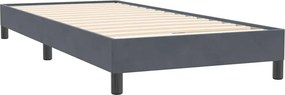 vidaXL Box Spring Κρεβάτι χωρίς στρώμα Σκούρο γκρι 100x220 εκ.