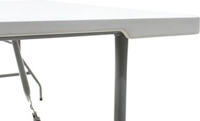 Τραπέζι catering Rodeo pakoworld πτυσσόμενο-βαλίτσα λευκό 183x76x74εκ