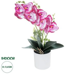 Artificial Garden PINK + FUCHSIA ORCHID 21079 Διακοσμητικό Φυτό Ροζ - Φούξια Ορχιδέα Υ45cm Globostar 21079 Φούξια