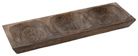 Ξυροκαρπιέρα 3 Θέσεων Ξύλινη XYP309 45X13X4cm Dark Brown Espiel Wood Paulownia