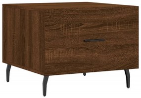 Τραπεζάκια Σαλονιού 2 τεμ Brown Oak 50x50x40 εκ Επεξ. Ξύλο - Καφέ